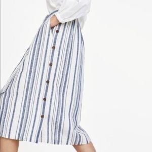 Striped 100% linen skirt BNWT